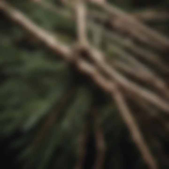 Sustainable materials used in artificial cedar branch production