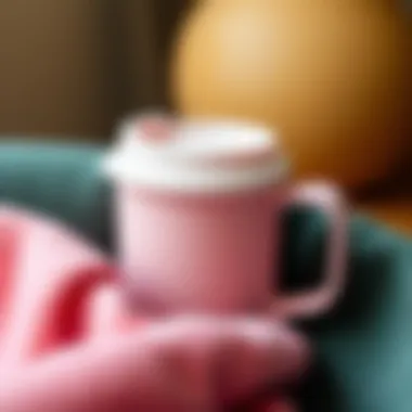 Sustainability Matters: Materials Behind Pink Coffee Mugs Close-up of sustainable materials used in a pink coffee mug