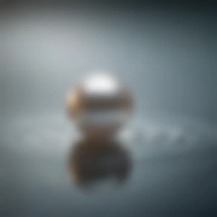 Close-up of a floating pearl in its natural habitat