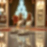 Elegant Silver High Heel Shoes Elegant silver high heel shoes on a reflective surface