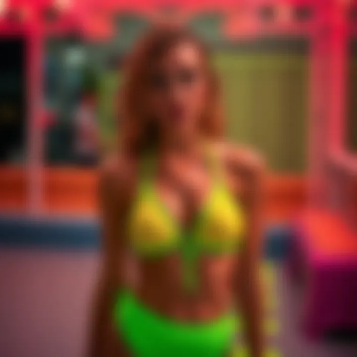 Neon Colors and Body Image An artistic representation of neon colors impacting body image