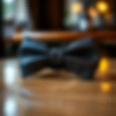 Elegant Sparkly Black Bow Tie Elegant sparkly black bow tie displayed on a polished surface