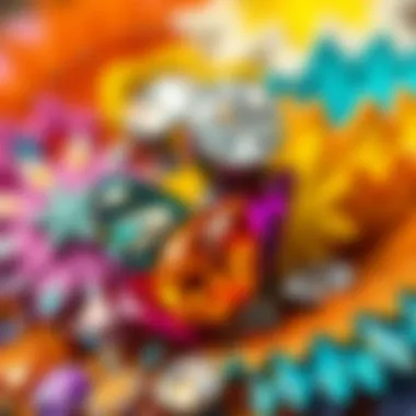 Vibrant diamond art creation showcasing colors and textures