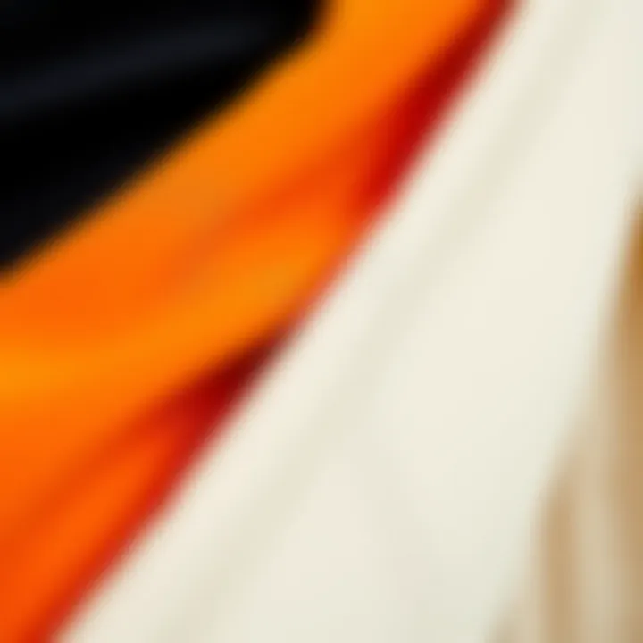 Texture and Tone: Exploring Fabric Choices in Two-Coloured Designs Close-up of fabric textures and colour combinations in two-coloured dresses.