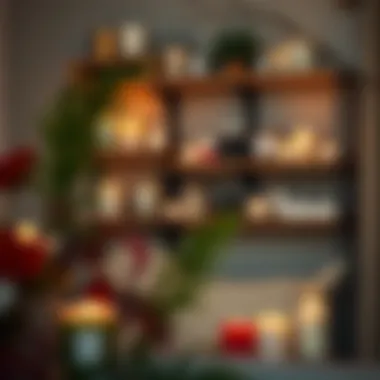 Inviting Candle Corner Cozy corner with assorted candle types