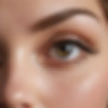 Stunning Results of Eyelash Tinting Close-up of beautifully tinted eyelashes showcasing the results
