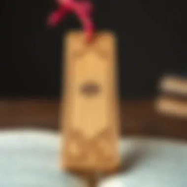 A beautifully crafted wooden bookmark with intricate designs