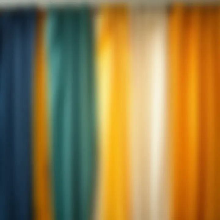 Diverse Palette: Exploring Linen Curtain Colors and Patterns A variety of linen curtain colors and patterns displayed