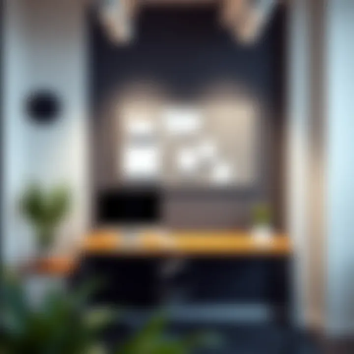 Elegant felt memo board showcasing minimalist design in a modern office environment