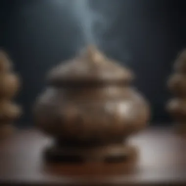 Cultural Motifs in Incense Burner Design An intricately designed extra large backflow incense burner showcasing cultural motifs.