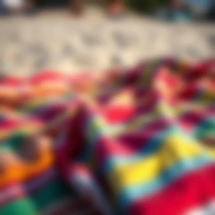 Vibrant Colors of Extra Large Beach Blanket Vibrant colors of an extra large beach blanket