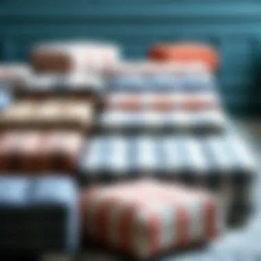 Diverse Styles and Patterns of Square Footstool Covers A variety of square footstool covers showcasing diverse styles and patterns