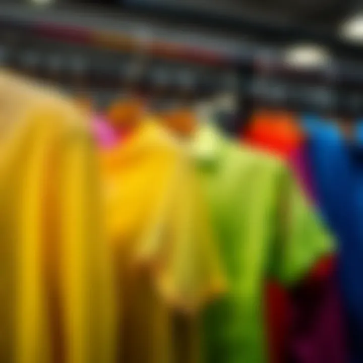 Vibrant Palette of Mesh Designs An array of vibrant mesh shirts displayed to highlight color variety and design options.