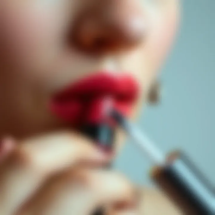 Application Technique for Ultra Matte Liquid Lipstick Application technique of ultra matte liquid lipstick