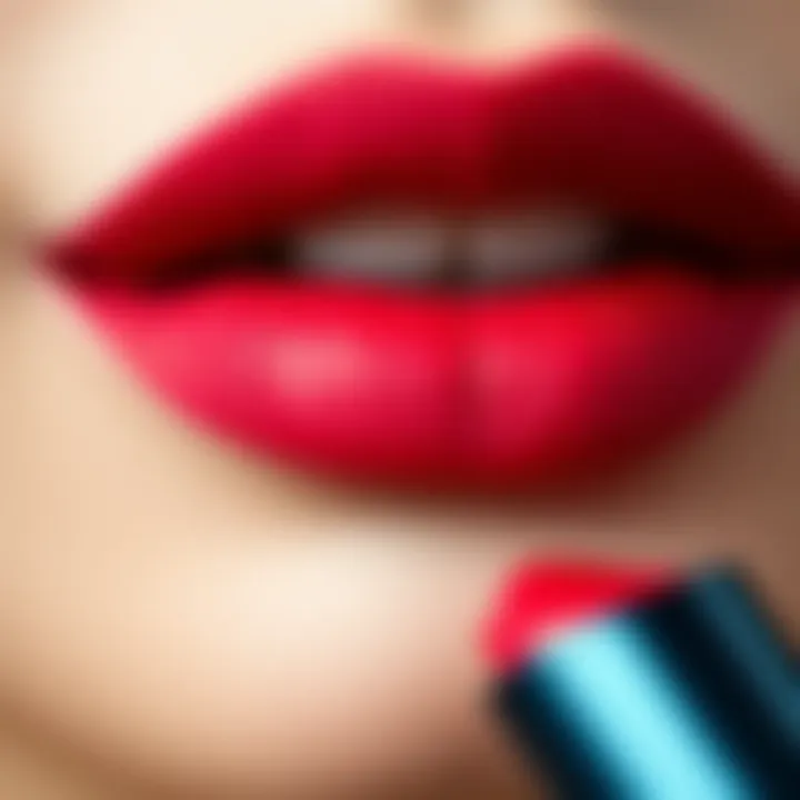 Texture of Ultra Matte Liquid Lipstick Close-up of ultra matte liquid lipstick texture