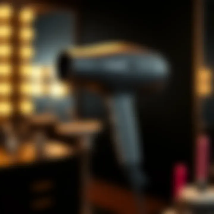 A modern hairdryer showcasing innovative features
