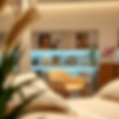 Aesthetic Nail Salon Setup with Manicure Pillows Aesthetic setup of a nail salon featuring manicure pillows