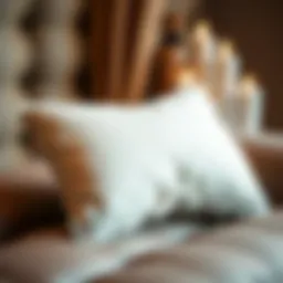 Stylish manicure pillow showcasing luxurious materials