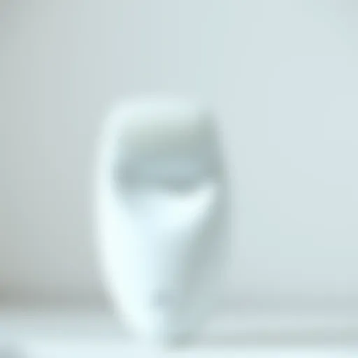 A close-up view of a sleek rechargeable silicone facial cleanser showcasing its modern design.