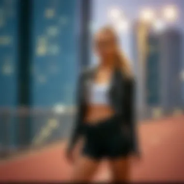 Modern Outfit Featuring Biker Shorts A modern outfit featuring crossover biker shorts styled for both casual and active settings.