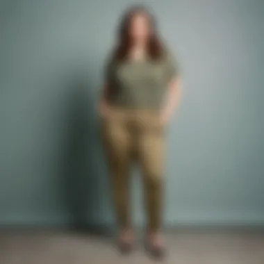 Trendy Outfits with Khaki Pants An array of trendy outfits featuring plus size khaki pants