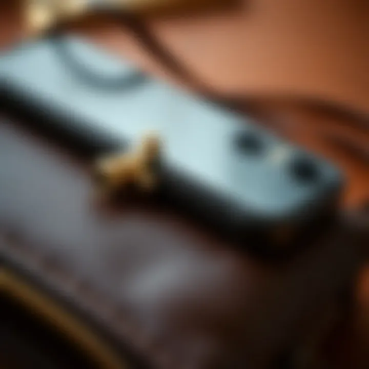 Material Majesty: The Craftsmanship Behind the Accessory Close-up of luxurious materials used in the purse
