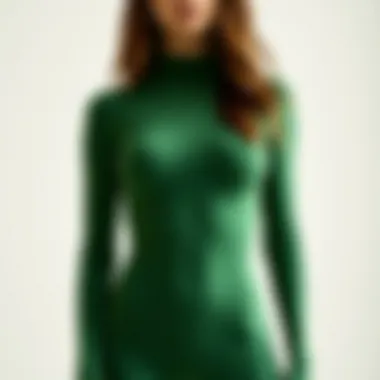 The Elegance of Green: A Modern Unitard A stylish green unitard showcased against a minimalist backdrop