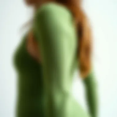 Sustainable Materials: The Heart of Fashion Close-up of sustainable fabric used in green unitards