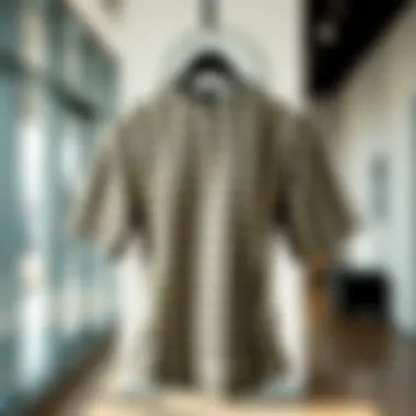 Modern Houndstooth Fashion Stylish houndstooth t-shirt displayed in a contemporary setting