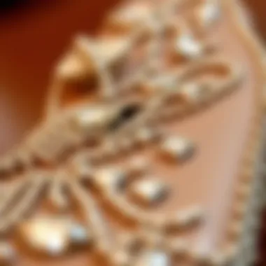 Close-Up of Diamond Embellishments Close-up of diamond embellishments on a clutch