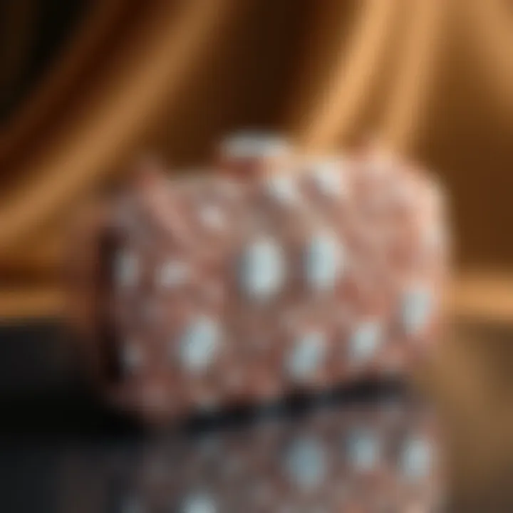 A Luxurious Diamond Clutch Luxurious diamond clutch with intricate detailing