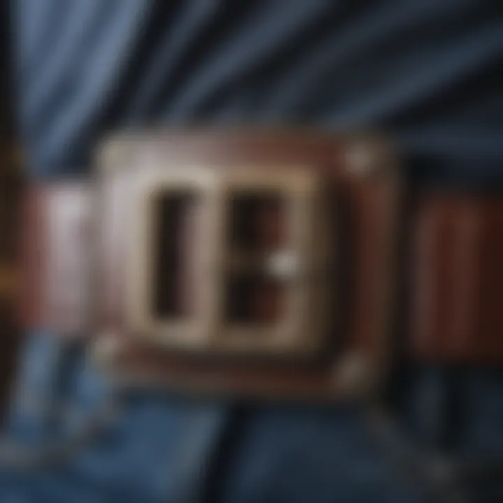 Close-up view of a high-quality buckle made from durable materials