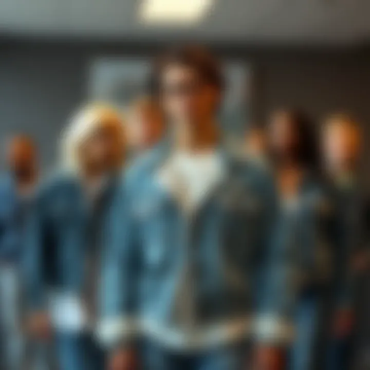 Diverse Designs of the Jean Jacket Coat A creative display of various jean jacket coat designs showcasing diversity.