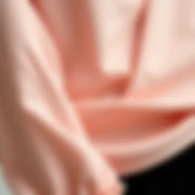 Sustainable Fabric Texture of the Long Sleeve Cropped Wrap Top Close-up of fabric texture showcasing sustainability in fashion