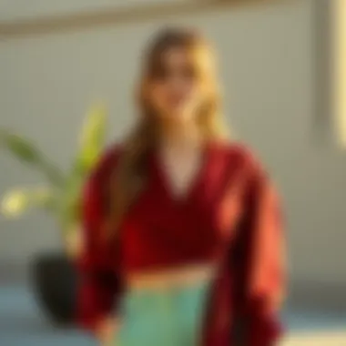 Versatile Styling Options for the Long Sleeve Cropped Wrap Top Styling options featuring the long sleeve cropped wrap top in different outfits