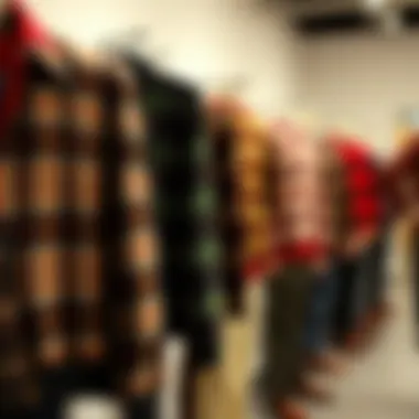 A historical display of plaid sweaters through the decades, illustrating its evolution in fashion.