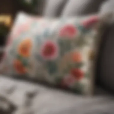 Creative Customization Choices Customization options for floral pillow covers displayed artistically