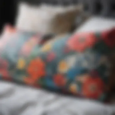 Vibrant Floral Patterns Elegant floral body pillow cover showcasing vibrant patterns