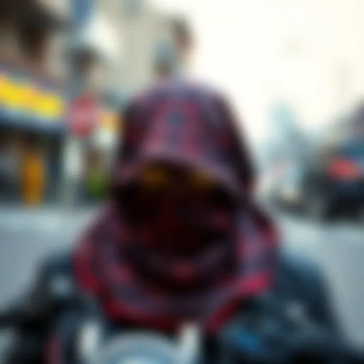 Intricate Patterns in Motorcycle Do Rags A classic motorcycle do rag showcasing intricate patterns and vibrant colors.