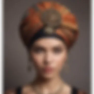 Cultural Roots of Hair Turbans A historical depiction of hair turbans in traditional settings.
