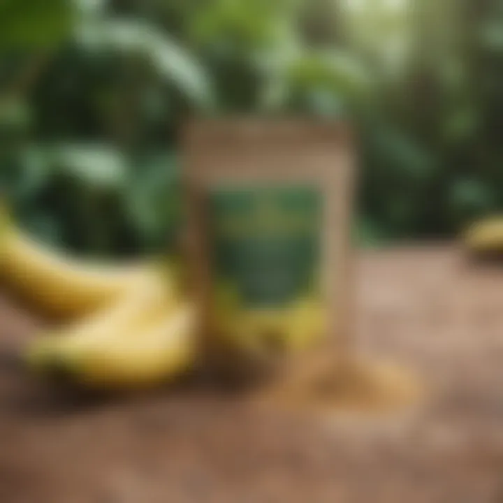Sustainable packaging for banana powder highlighting eco-friendly practices