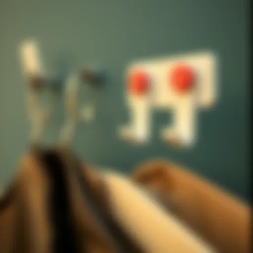 Stylish Organization with Super Adhesive Hooks Stylish organization with super adhesive hooks