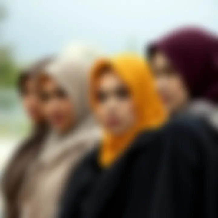 Showcasing Diverse Styles of Underscarf Hijab Caps Diverse styles of underscarf hijab caps displayed together