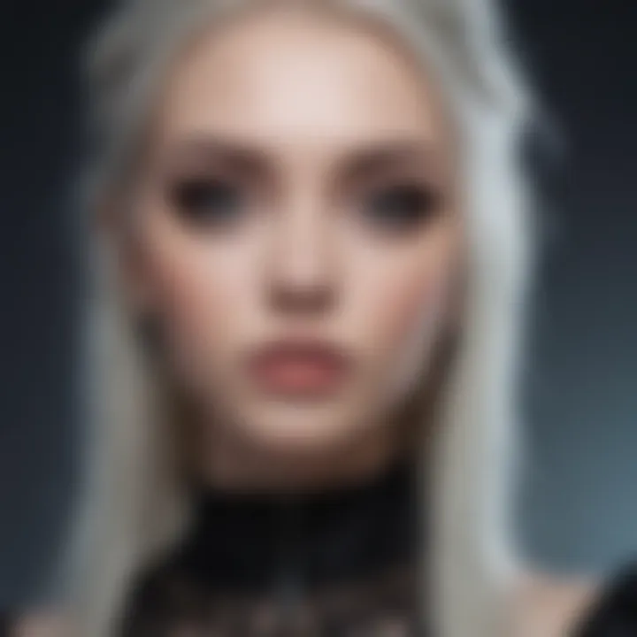 Social media posts featuring influencers with goth lashes.