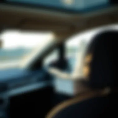 Practical Automotive Interior Modern automotive interior showcasing the tissue holder's practicality
