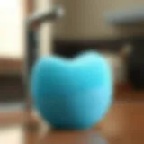 A silicone hair scrubber showcasing its unique texture