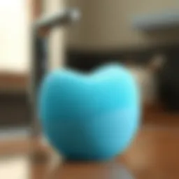 A silicone hair scrubber showcasing its unique texture