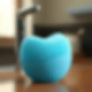 A silicone hair scrubber showcasing its unique texture