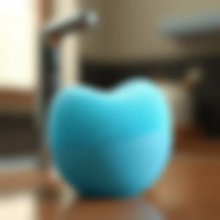 A silicone hair scrubber showcasing its unique texture