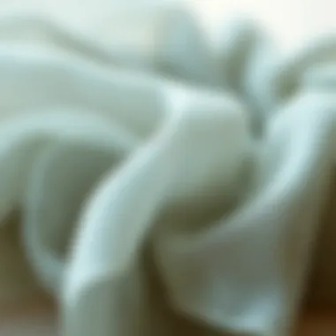 Textured Chiffon Fabric Close-Up Close-up of textured chiffon fabric used in scrunchies